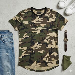 Cotton On Men's XS NY State of Mind Camo Graphic Tee T-Shirt